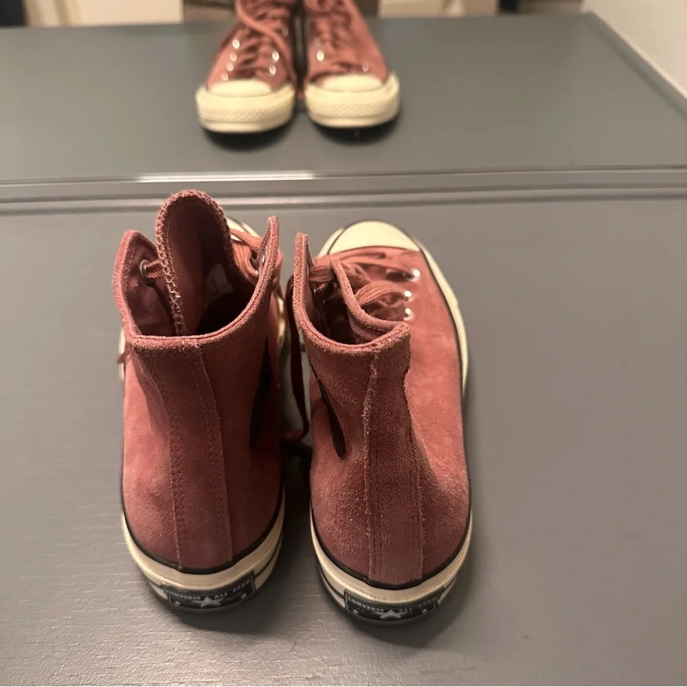 Converse High Tops- Mauve Leather (Suede) - Picture 3 of 6
